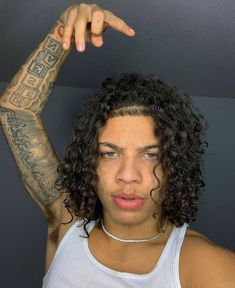 Male Wigs, Long Natural Curls, Fade Haircut Curly Hair, Dread Hairstyles For Men, Long Curly Haircuts, Dyed Hair Men, Men Haircut Curly Hair, Light Skin Men