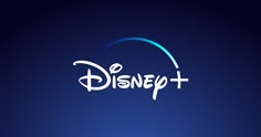 the disney plus logo on a blue background