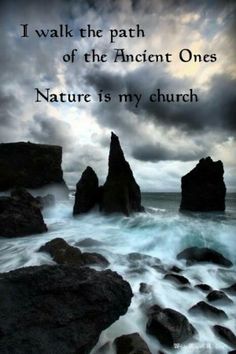 a facebook page with the words i walk the path of the ancient ones, nature is my church