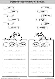 the worksheet for reading and writing with two different words on each page,