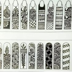 several different types of decorative designs on white paper