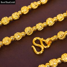 This Shop has a Special Free Gift (Chain) for Every Order. 😊🙏 Item including : 1 x Necklace For : Women Type : GOLD PLATED over Brass, Nickel free Purity: 96.5% Surface: Sand Matted & Shiny Size approx: ~26 inches Weight: ~30g Color: Yellow Gold ( slightly +/- from photo ) Handmade from Thailand. Thai gold plating technic really solid and stunning look. Rewarding your life from hard working, match up your dress, bridesmaid wedding engagement or a gift to someone special for you. The Crafts Real Gold Necklace, The Crafts, Gold Link Chain, Gold Bead Necklace, Gold Chain Jewelry, Dress Bridesmaid, Gold Necklace Women, Bridesmaid Wedding, Jewelry Design Necklace