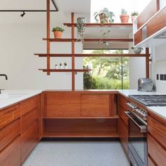 the kitchen is clean and ready to be used as a place for cooking or eating