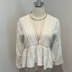 Super Chic Boho Top From Urban Outfitters, Never Worn ( Necklace Not Included) Urban Outfitters Shirt, Wear Necklaces, Boho Top, Petite Tops, Urban Outfitters Tops, Boho Tops, Cream White, Boho Chic, Urban Outfitters