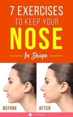 The nose is an important facial feauture that determines how you look. These exercises will keep your nose in shape and make your face look toned and sculpted. Facial