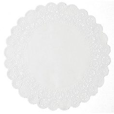 a white doily on a white background