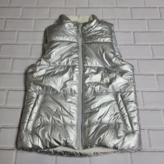 Check out Girls Heavyweight Puffer Vest Silver Metallic Size Large (10), the latest item I added on eBay! #eBay #eBaySeller Amazon Jackets, Baby Jeans, Girls Vest, Amazon Essentials, Puffer Vest, Kids Jacket, Metallic Silver, Puffer, Water Resistant