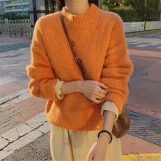 Brand Name: AachoaePattern Type: SolidClothing Length: RegularMaterial: WoolMaterial: AcrylicCollar: O-NeckOrigin: CN(Origin)Season: Spring/AutumnSleeve Length(cm): FullSleeve Style: RegularThickness: Thick Winter)Style: CasualAge: Ages 18-35 Years OldGender: WOMENModel Number: F05Material Composition: 35%Wool, 65%AcrylicStyle: Casual / Fashion / StreetwearType: Pullover womenPackage: 1* Women sweaterSupport: Wholesale Dropshipping Knitted Long Sleeve, Orange Sweater, Y2k Aesthetic Outfits, Long Sleeve Jumper, Women Sweater, Long Sleeve Knit Tops, Solid Clothes, Sweater Women, Fall Sweaters