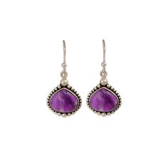 Make yourself trendy and stylish with this 925 Sterling Silver Earrings glittering with Purple Amethyst that will add majestic charm and elegance to your look. Exquisitely designed, this Earrings will provide you a classy look. ✧✧Welcome To Our Shop Lujo Exports✧✧ Rare Purple Amethyst Gemstone Earrings, Drop & Dangle Earrings, 925 Sterling Silver Jewelry, Anniversary Gift, Earrings For Mother Product Specification Stone Name - Purple Amethyst | See In Picture or Drop-Down | Stone Size - 10X12 Mm Stone Shape - Heart Stone Color - Purple Earring Size - 31 x 15 Approx Metal - Sterling Silver Plating - Silver Plated Weight - 5.66 gm Approx Stone Treatment - Natural Making - Handmade Design Number - SHKE SKU Number - SHKE57-AMT All Measurement are Close to Approx "Explore a wider range of color Sterling Silver Teardrop Gemstone Earrings, Purple Sterling Silver Drop Earrings, Purple Earrings, Drop Dangle Earrings, Earrings Drop, Amethyst Gemstone, 925 Sterling Silver Earrings, High Quality Jewelry, Purple Amethyst