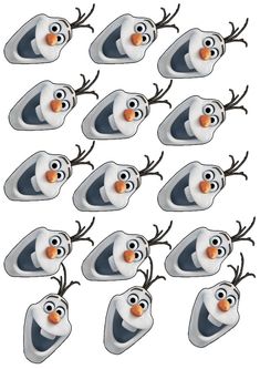 the frozen world character faces are shown in this image