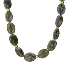 Barbara Heinrich Oval Labradorite Beaded Necklace | Quadrum Gallery Ring Spacer, All Band, Yellow Gold Necklace, Labradorite Beads, Birthstone Gifts, Rochester Ny, Gift Card Shop, Toggle Clasp, Chain Pendants