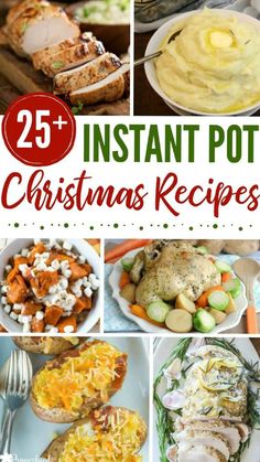 25 instant pot christmas recipes with text overlay