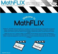 the welcome to mathflix poster for students