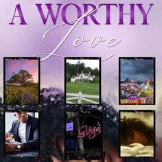 the cover of a book titled a worthy love, with images of people and flowers