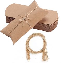 several brown paper packages tied with twine