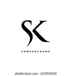 the letter s and k combined with each other logo design templates for company identity