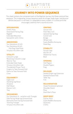 the journey into power sequence is shown in orange and white, as well as an image of