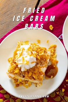 Fried Ice Cream Bars. Fried Ice Cream Dessert, Fried Ice Cream Recipe, Frozen Dessert Recipes, Scoop Of Ice Cream, Mexican Restaurants, Frozen Dessert Recipe, Ice Cream Bars, Fried Ice Cream, Ice Cream Dessert