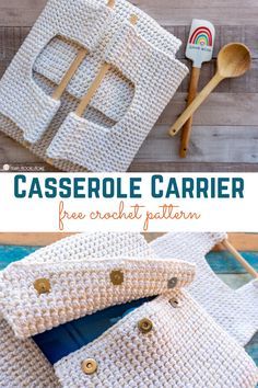 Hot Dish Carrier Pattern, Crochet Aldi Quarter Holder, Crochet Pet Carrier Free Pattern, Crochet Practical Gifts, Crochet Grocery Bag Holder Pattern Free, Crochet Casserole Carrier Free Pattern, Crochet For The Office, Crochet Cleaning Supplies, Home Crochet Ideas