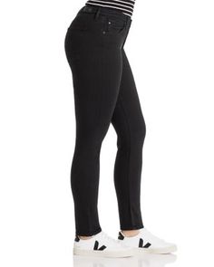 Slim Fitted Bottoms For Fall, Fitted Slim Bottoms For Fall, Fitted Straight Black Bottoms, Fitted Straight Black Pants, Black Fitted Mid-rise Jeans, Fitted Mid-rise Black Jeans, Black Fitted Mid-rise Jeggings, Black Mid-rise Rigid Denim Jeans, Black Mid-rise Elastane Jeggings