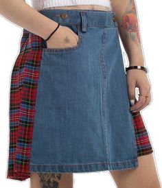 Blue Denim Tartan Mix Kilt