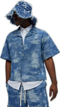 Light Blue Fashion, Textured Shirt, Cloud 9, Crop Shirt, Blue Fashion, Fashion Nova, Light Blue, Mens Shirts, Blue