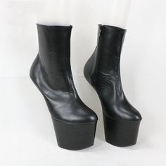 TAAFO Hoof Heels Ankle Boots For Womens Black Matte Unisex Night Club Boots Lady Man Boots Ladies Boots Botas Mujer 36 High Heel Polyurethane Boots For Club, High Heel Polyurethane Club Boots, Black Pointed Toe Platform Boots For Winter, High Heel Faux Leather Platform Boots, Black High Ankle Platform Boots For Club, Winter Club High Ankle Heeled Boots, High Ankle Polyurethane Party Boots, Platform High Ankle Heeled Boots In Polyurethane, High Ankle Platform Heeled Boots In Polyurethane