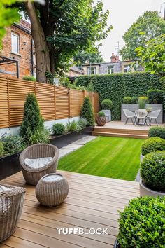 End Of Garden Pergola, Side Yard Deck, Small Backyard Deck, Ground Deck, Brooklyn Backyard, Small Backyard Decks, Shady Garden, Yard Deck, Small Garden Landscape