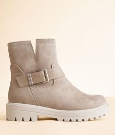 "Soda Brenda Lug Ankle Boot - Grey US 7-1/2, Women's Grey Faux suede pull-on bootie Side zip detail Lightly cushioned footbed 5 3/4" shaft 1 3/4" heel. All man made materials. Apparel & Accessories > Shoes" Boot For Women, Womens Boots Ankle, Come Back, Side Zip, Faux Suede, Bootie, Women's Shoes, Apparel Accessories, Womens Boots