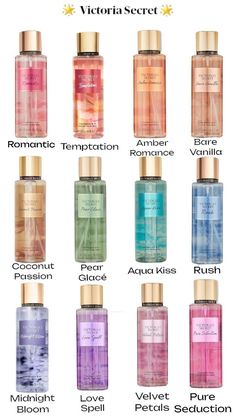 All Victoria Secret Perfumes, Best Victoria Secret Perfume, Vistoria Secret, Wishlist Skincare, Viktoria Secret, Victoria Secret Perfume Body Spray, Perfume Victoria Secret, Profumo Victoria Secret, Skincare Wishlist