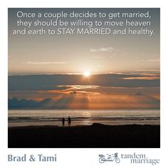 two people standing on the beach at sunset with text that reads, once a couple decides to get married, they should be