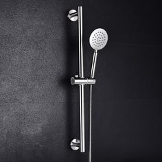 SUS304 Adjustable Shower Slide Bar | Handheld Shower Rail Slide Bar Set | Wall Mounted Round Style Shower Rail Set - WELQUEEN Tiled Wall, Hand Hold, Shower Rail, Slide Bar, Handheld Shower Head, Shower Hose, Stainless Steel 304, Hand Held Shower, Bar Set