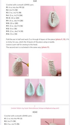 instructions for crochet earrings with pictures