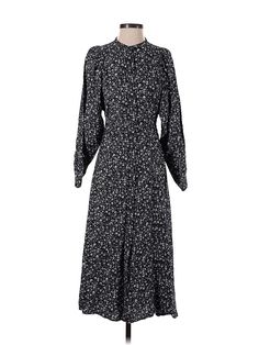 H&M Casual Dress Size: X-Small Black Dresses - used. 81% VISCOSE, 19% POLYAMIDE, Midi, Tie Neck, Midi/Calf Length, Long Sleeve | H&M Casual Dress: Black Dresses - Size X-Small Formal Long Sleeve Rayon Dress, Black Long Sleeve Viscose Midi Dress, Black Viscose Long Sleeve Midi Dress, Fall Workwear Rayon Midi Dress, Black Long Sleeve Viscose Dress, Formal Maxi Dress For Fall, Long Sleeve Rayon Dress For Work, H&m Midi Dress For Spring, Black Long Sleeve Viscose Maxi Dress