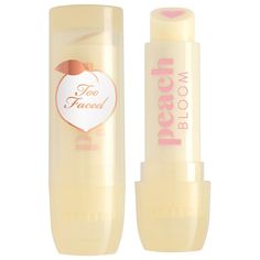 Peach Bloom Color Blossoming Lip Balm - Too Faced | Sephora Too Faced Peach, Gloss Labial, Makeup Aesthetic, Elegant Makeup, Pink Makeup, Makeup Items, Makeup Essentials, Skin Care Essentials, What’s Going On