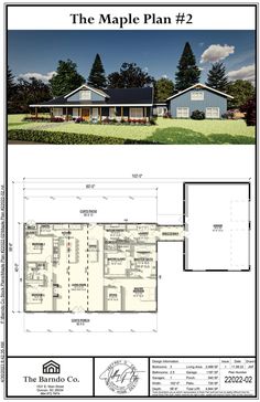 the maple plan 2 is shown in this image and it's blueprints