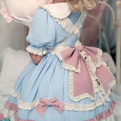 Light Aesthetic, Interesting Outfits, Girls Formal Dresses, Maid Outfit, Kawaii Fashion Outfits, Fantasy Gowns, Maid Dress, Really Cute Outfits, Lolita Fashion