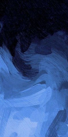 an abstract painting with blue and black colors