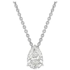 This beautiful Pear-cut lab grown diamond solitaire pendant 1.30 carat weight come set in classic 14k white gold metal. The pendant comes with a matching 18-inch cable chain which is adjustable to 16 inch and secures with a spring ring clasp. Platinum Pendant, Black Diamond Pendant, Drop Necklaces, Black Diamond Studs, Diamond Solitaire Pendant, Gold Bridal Necklace, Halo Diamond Earrings, Solitaire Diamond Pendant, Colored Diamond Rings