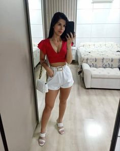 Outfits Juvenil, New Years Outfit, Pretty Outfits, Casual Looks, White Shorts, Fashion Inspo, Ootd