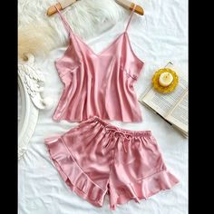 Brand New, Size Medium. Satin Pajamas, Cute Sweaters, Cosplay Costumes, Pink Ladies, Pajamas, Stripes, Fast Delivery, Size Medium, Satin