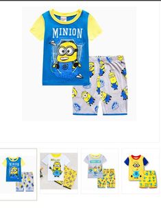 Cool Summer Nights with Minions Kids' Summer Pajamas! 🍌✨ Le Buddies Minions Short-sleeved T-shirt Cotton Cartoon Pajamas Sets for just $9.99! Shop now! #Minions #KidsPajamas #SummerStyle Minions Kids, Cartoon Pajamas, Mens Silk Pajamas, Animal Onesie, Silk Pajamas Women, Womens Pajama Shorts, Pajamas Sets, Summer Pajamas, Family Christmas Pajamas