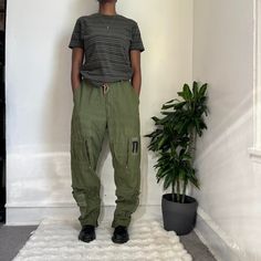 Vintage Tactical Military cargo pants with multiple pockets  Size: Unknown fits like a size XL/XXL  Model is size S  Height 5'9 💛Please refer to measurements for accurate fit💛 Measurements (Inches): Waist: 38" Hips: 46" Rise: 14" Inseam: 31" Brand: Unknown  Material: Unknown 📌Please read shop policy📌 💕Ask me any questions💕 Military Cargo Pants, Military Pants, Pants Vintage, Bottoms Pants, Cargo Pants, Favorite Outfit, Womens Bottoms, Gender Neutral, Pants For Women