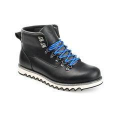 Manufacturer: Territory Size Origin: US Style Type: Hiking Boots Collection: Territory Closure: Material: Leather/Manmade Fabric Type: Leather Sku: BH5762464 Size: 11.  Color: Black.  Gender: male.  Age Group: adult. Heeled Lace Up Boots, Leather Hiking Boots, Adventure Style, Cool Boots, Lug Sole, Shoe Game, Black Ankle Boots, Lace Boots, Leather Top