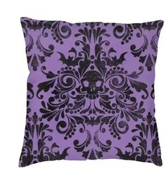 This product is a Halloween themed witch designed pillowcase. It is soft, gothic style and made of 100% cotton. The case is 45x45 cm in size and has Halloween themed figures such as witches and cats. The pillowcase is suitable for both bedroom and home decoration. This cover, which is especially suitable for use during the Halloween season, stands out as a stylish and fun decoration product. Cat and witch patterns add a mystical and gothic atmosphere to the product. Material: Polyester comfortab Skull Bedroom, Fabric Cushion Covers, Angel Wings Wall, Living Room Cushions, Witch Design, Cat Pillow, Cushion Pattern, Halloween Home Decor, Damask Pattern