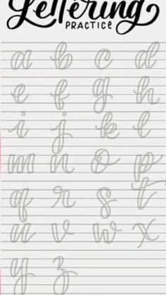 the letters and numbers are drawn on lined paper with cursive writing in black ink