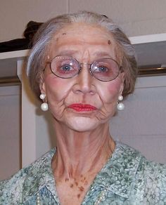 Aging Makeup Theatre, Old Lady Makeup Tutorial, Ageing Makeup, Lady Makeup, Drawings Tutorials