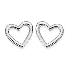 Chlobo Silver Open Heart Stud Earrings Open Heart Ring, Heart Stud Earrings, Open Heart, Pretty Earrings, Heart Studs, Heart Earrings Studs, Matching Bracelets, Jewelry Packaging, 925 Sterling Silver Earrings