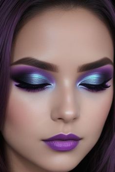 party makeup Wedding Eye Makeup For Blue Eyes, Unique Eyeshadow Looks, Fantasy Makeup Ideas, Smokey Eye Tutorial, Smokey Eye Makeup Tutorial