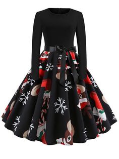 DescriptionAmy Fashion - Vintage Christmas Casual Robe Elegant Party Dresses Vestidos Retro, Christmas Dress Women, Vintage Mini Dresses, Robes Vintage, 파티 드레스, Elegant Party Dresses, Party Dress Long Sleeve, Sleeves Clothing, Vestidos Vintage